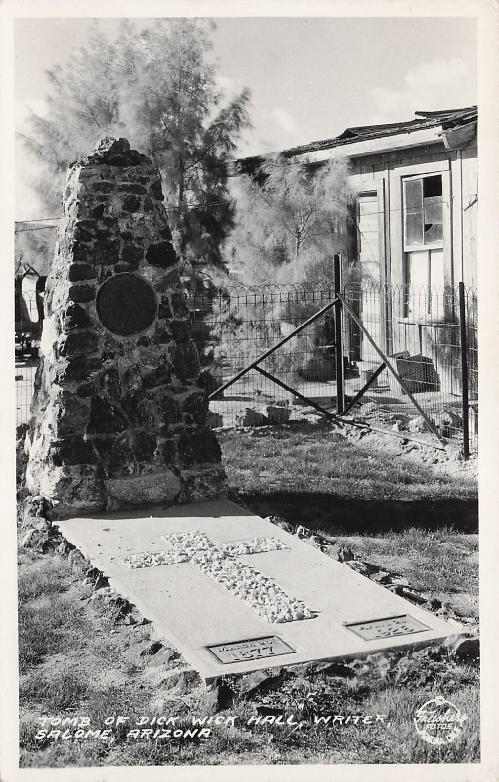 RPPC Salome Arizona Dick Wick Hall Tomb Cemetery Photo Postcard I41