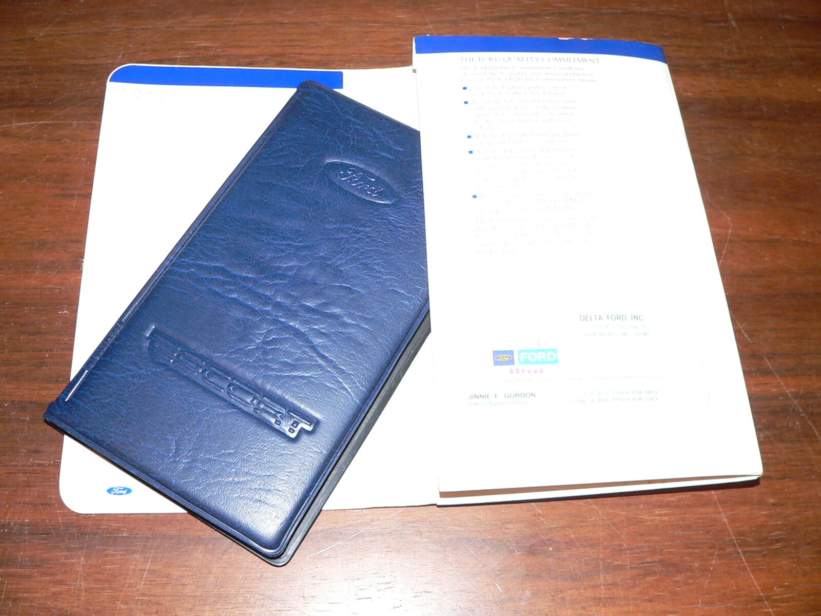 Vintage OEM 1990 Ford Escort Owner Guide Manual with Booklets & Folder