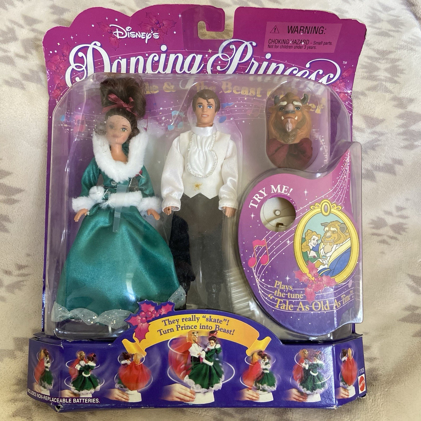 Disney\'s Dancing Princess Belle & the Beast Gift Set 1997 Mattel -Works