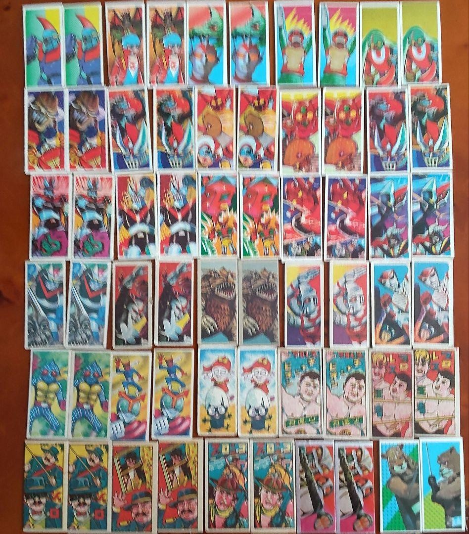 [A La Carte] Showa Menko Set, 2 each, 60 Menko Super Robo & Rikidozan Menko
