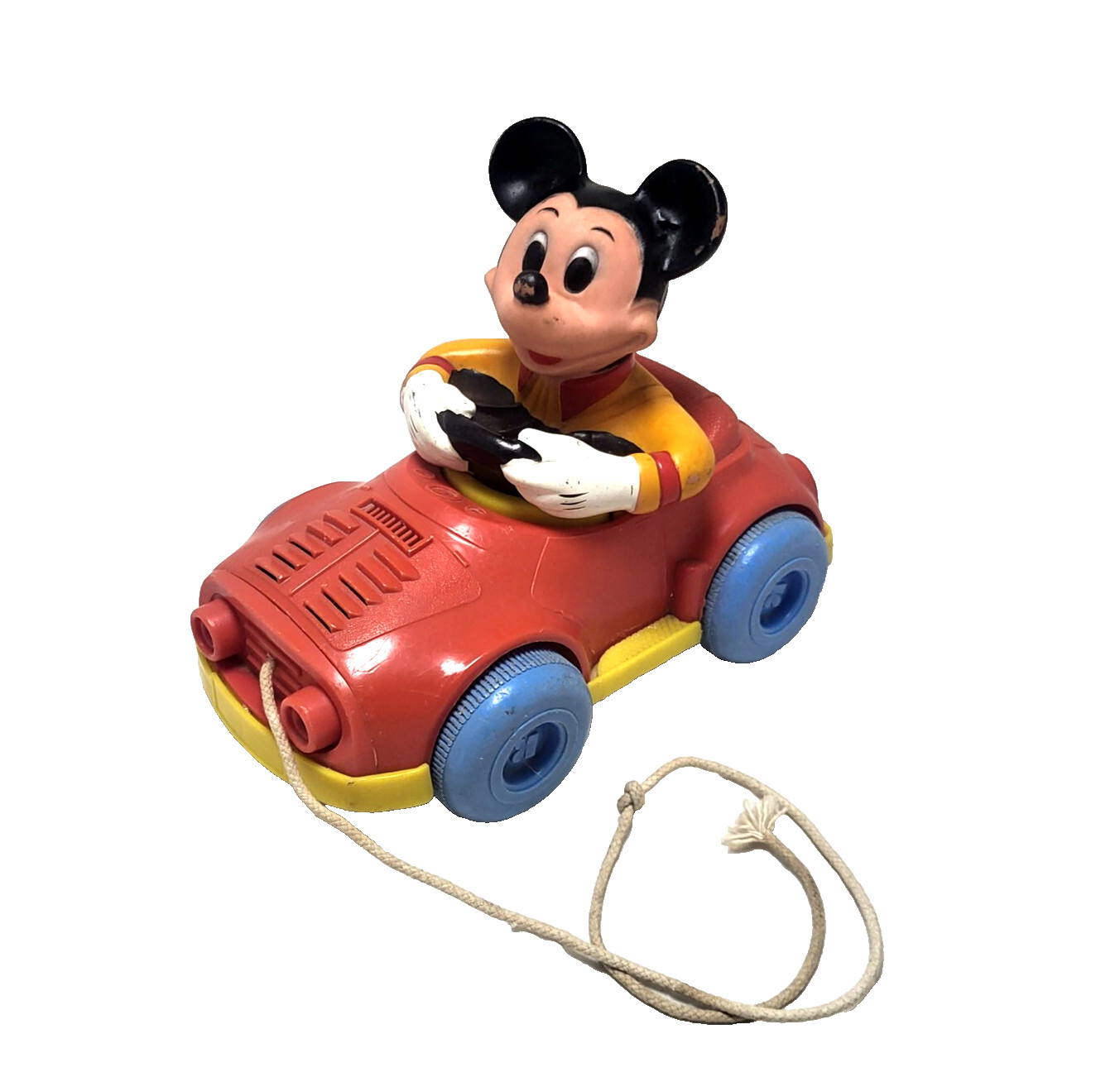 Kohner Walt Disney Co. Mickey Mouse Pull Along Toy Vintage 1973