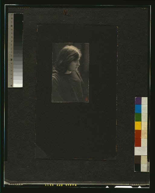 Photo:Pensive Young Woman Portrait 1900 Mathilde Weil Platinum Print
