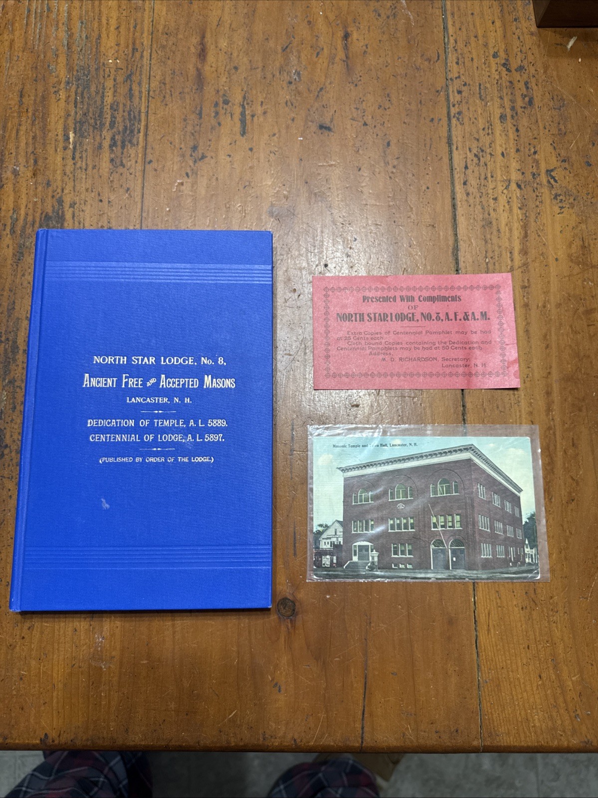 1889 Masonic St. John Day Dedication Of The Temple North Star Lodge Lancaster NH