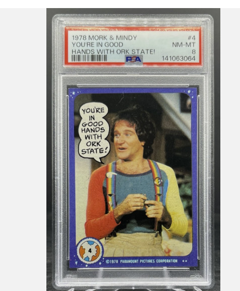 1978 Topps Mork & Mindy Robin Williams Highest Rated Rookie PSA 8 #4