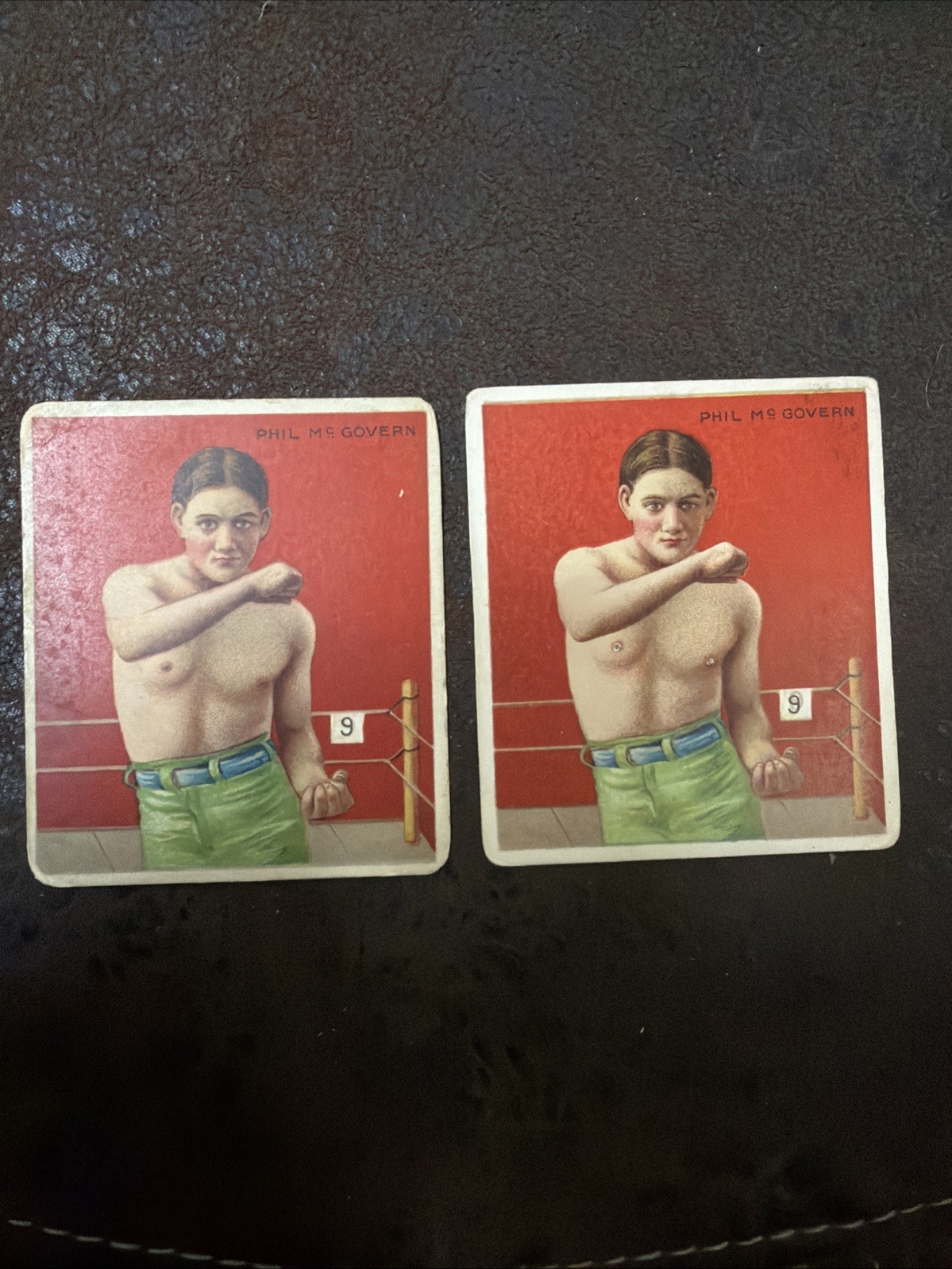 Lot Of 2 1910 Mecca T218 Set Break  Phil McGovern - Boxer Boxing 2 Cards