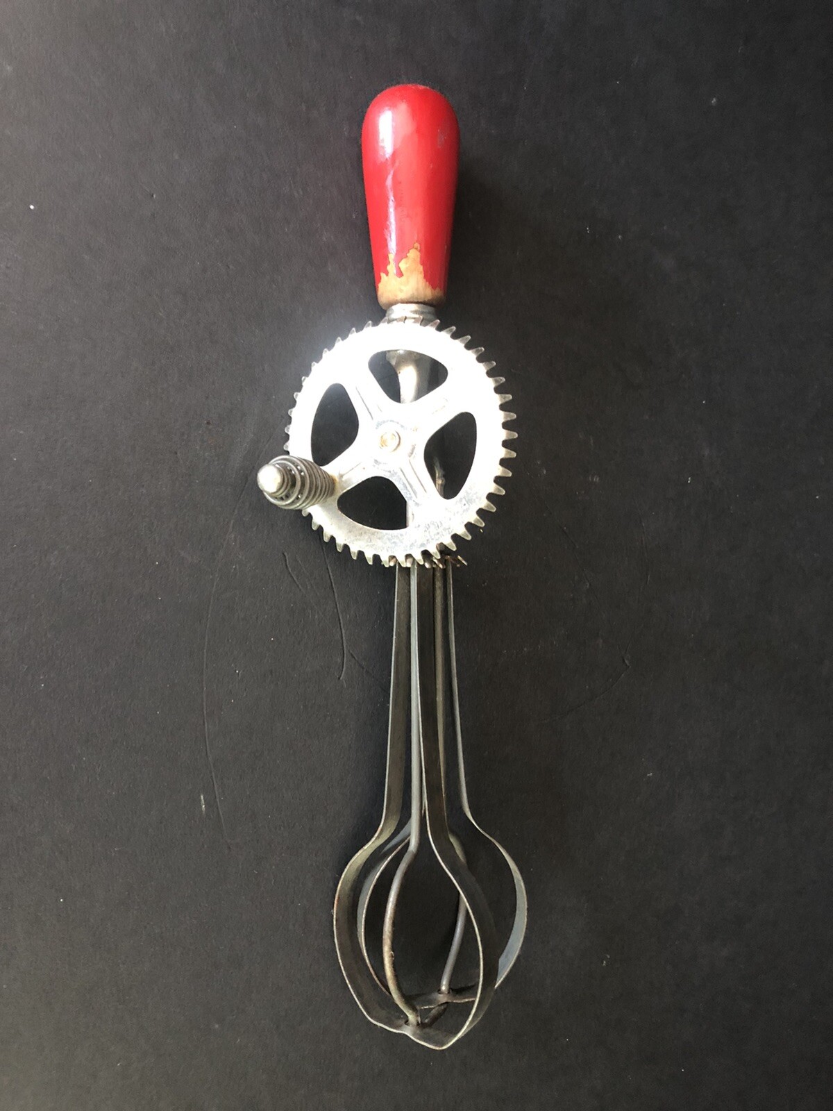 VINTAGE A&J Manual Egg Beater Mixer Made in USA Pat Oct 9, 1923 GOOD