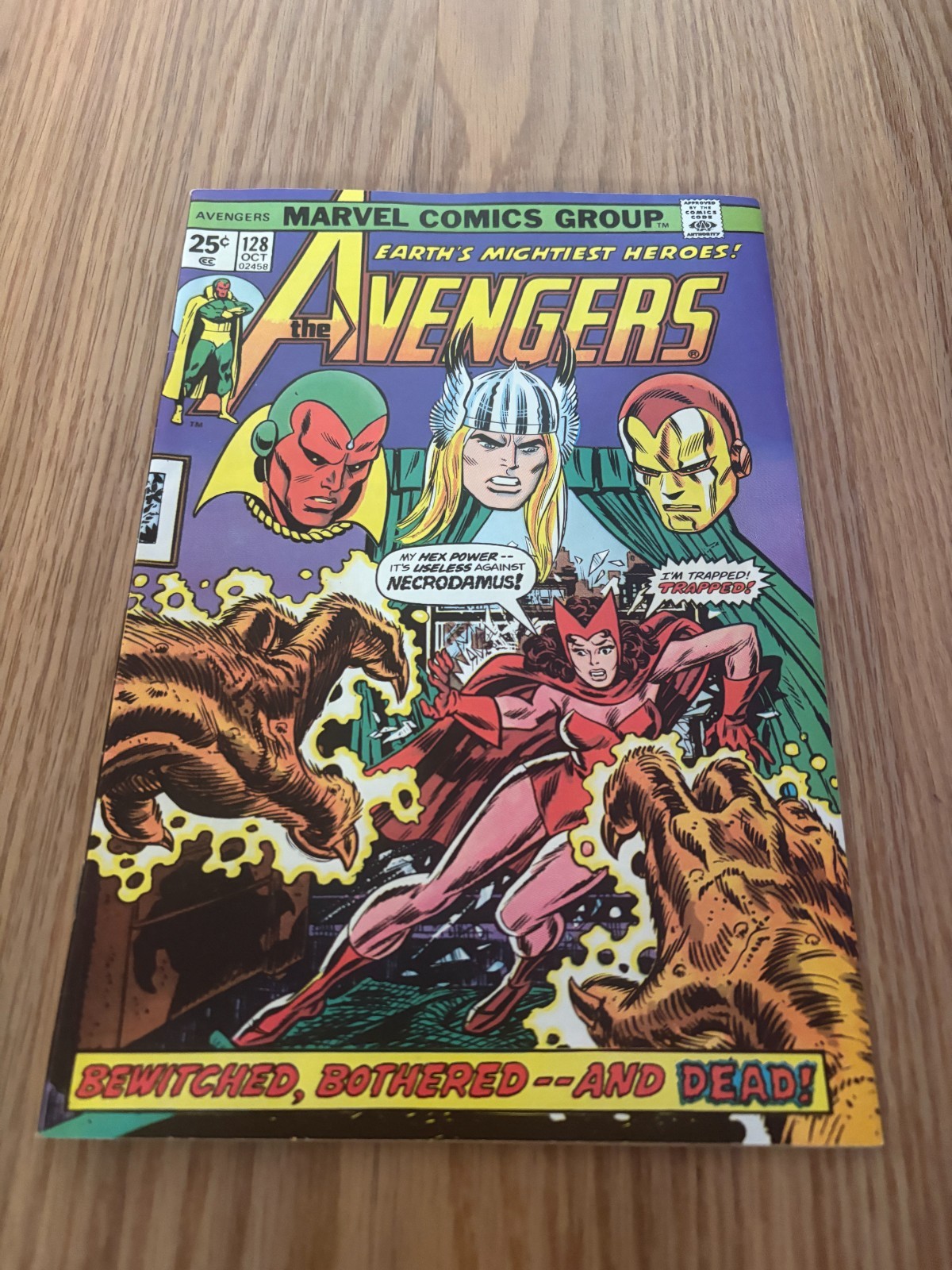 Avengers  128  VF/NM  9.0  High Grade  Iron Man  Captain America  Thor  Doomsday