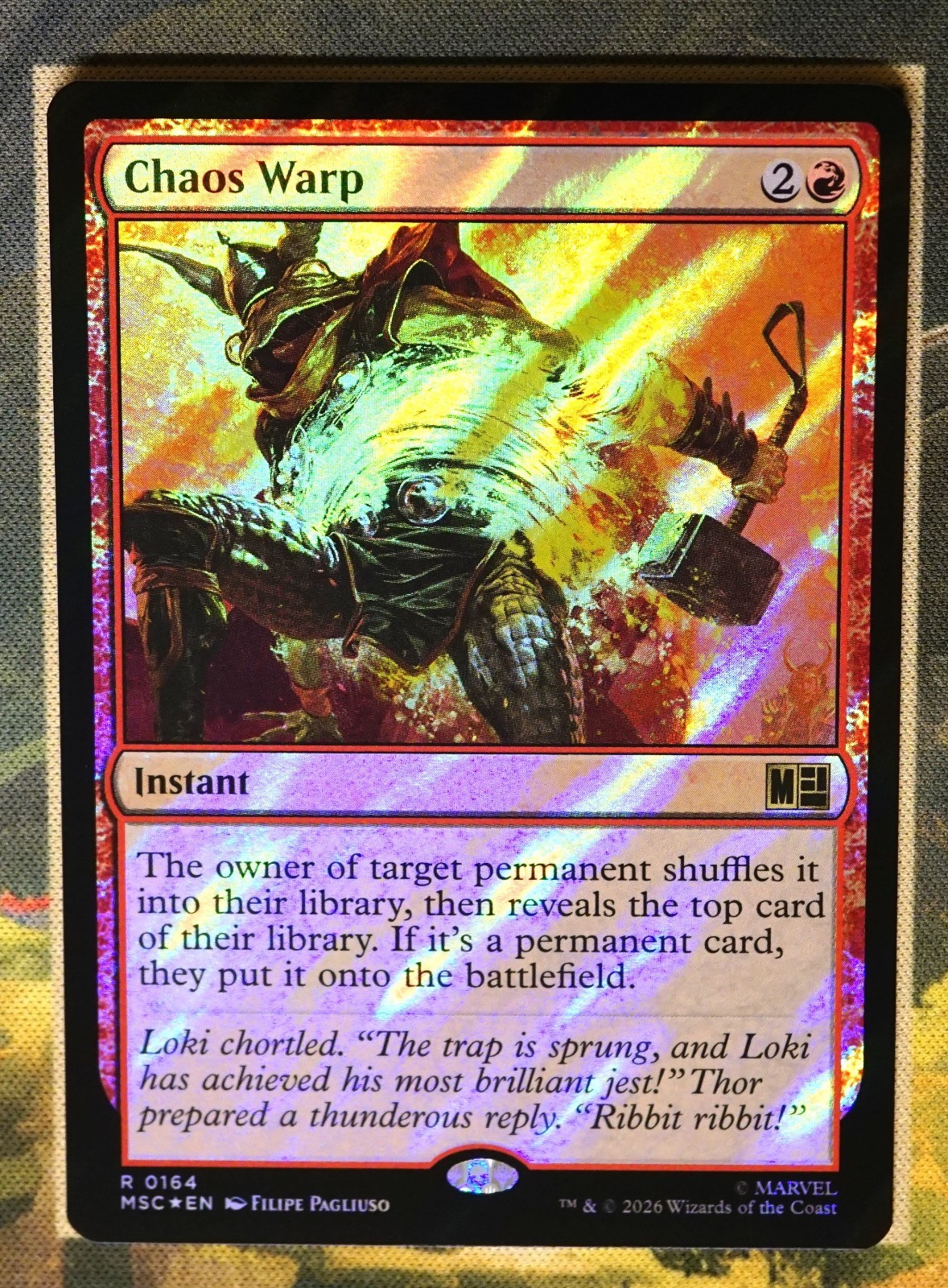 Magic The Gathering Chaos Warp (0164) foil legendary NM unplayed