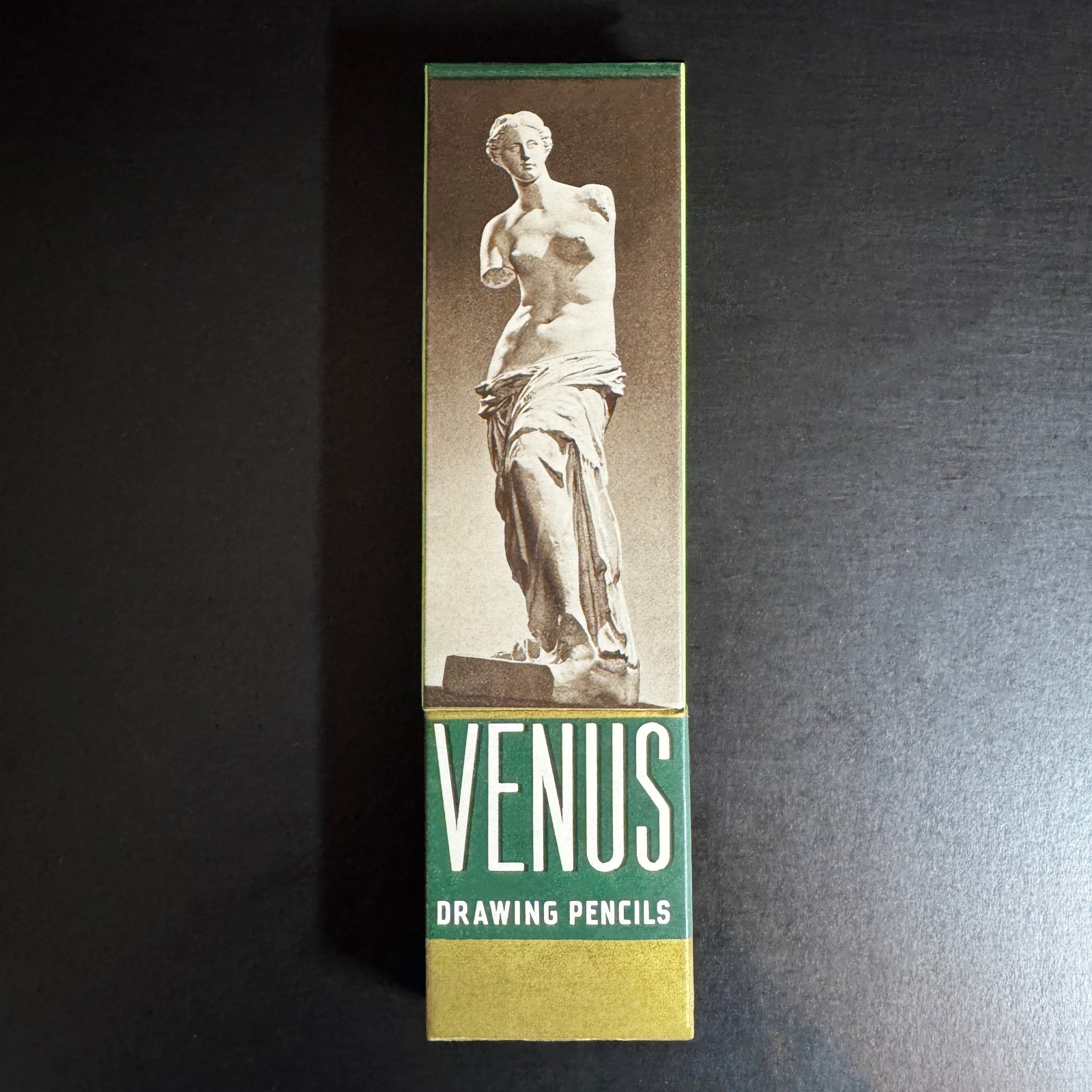 Vintage Venus 3800 2B Graphite Artist Drawing Pencils - Box of 12 - NOS