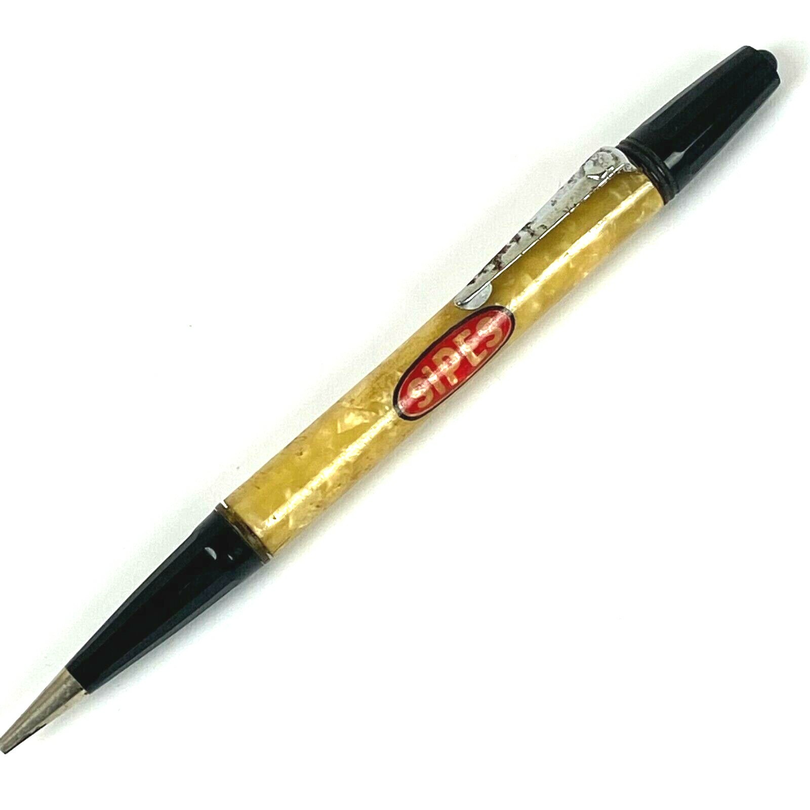 Sipes Paint Mechanical Pencil Pittsburg PA Marbled Celluloid Vintage