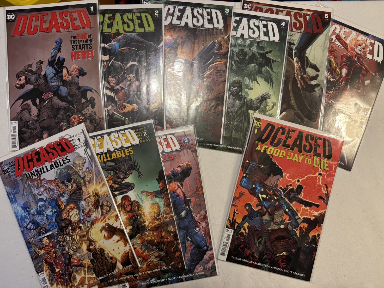 Dceased #1-6, A Good Day to Die #1, Unkillables #1-3 - 10 books total