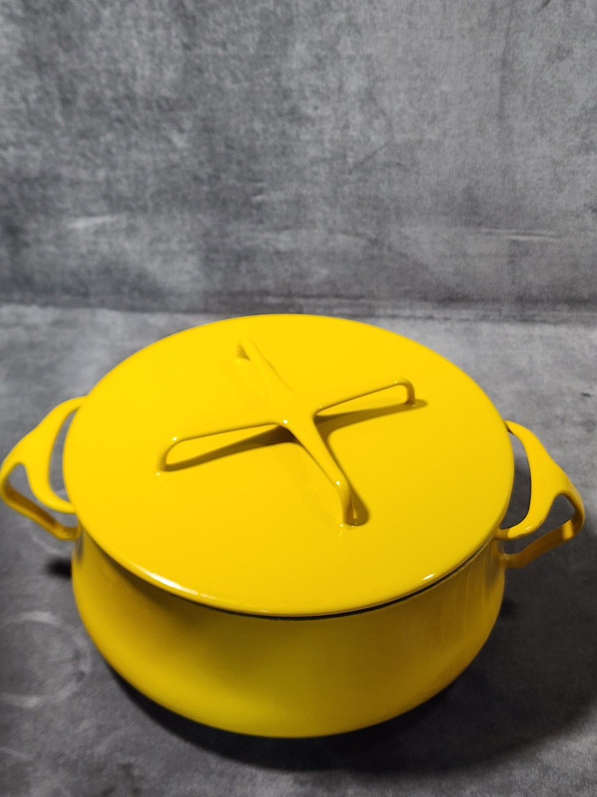 Vtg DANSK Sun Yellow Kobenstyle 3qt Dutch Oven w/Trivit Lid/IHQ/Jens Quistgaard 