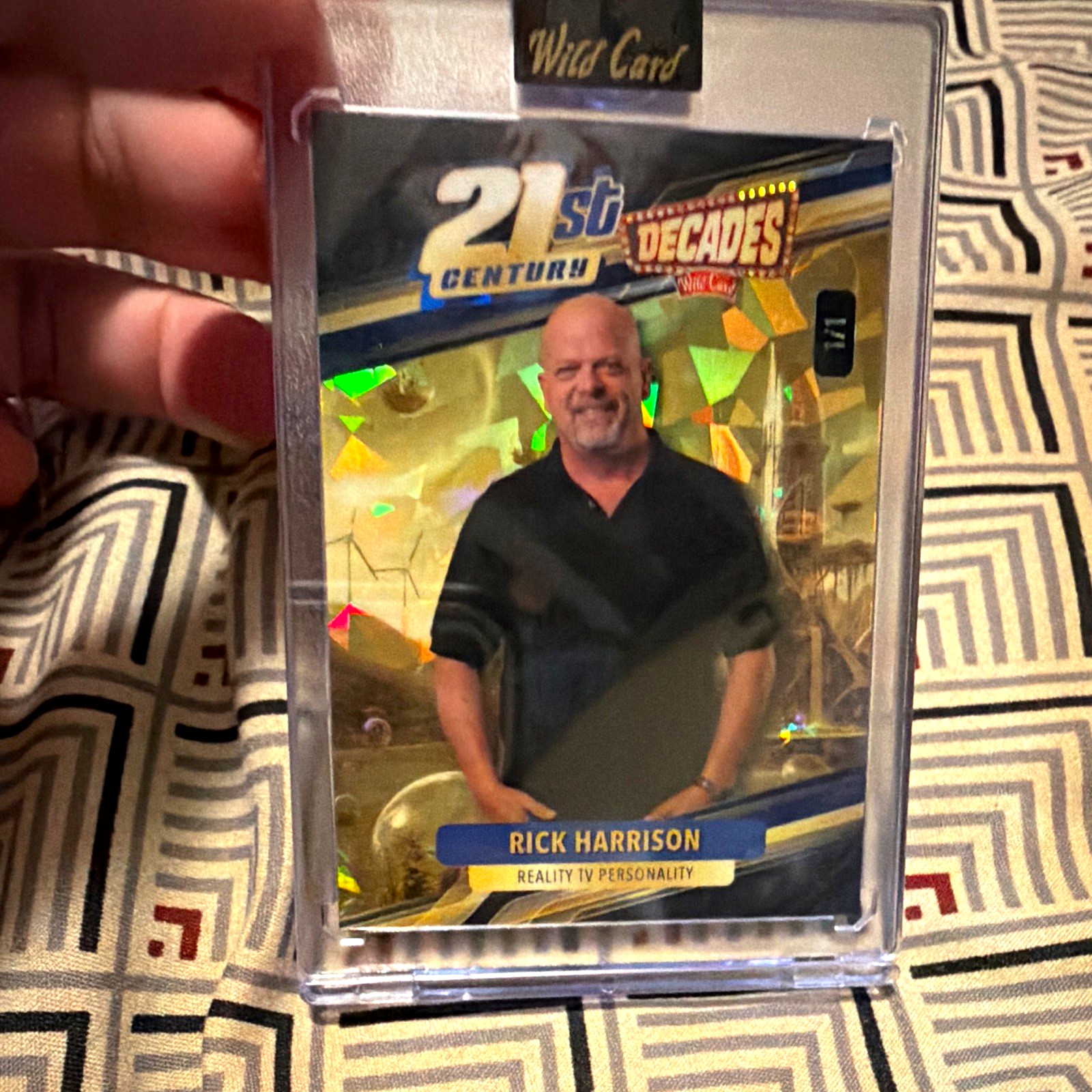 Wild Card Decades Rick Harrison 1/1 golden cracked ice