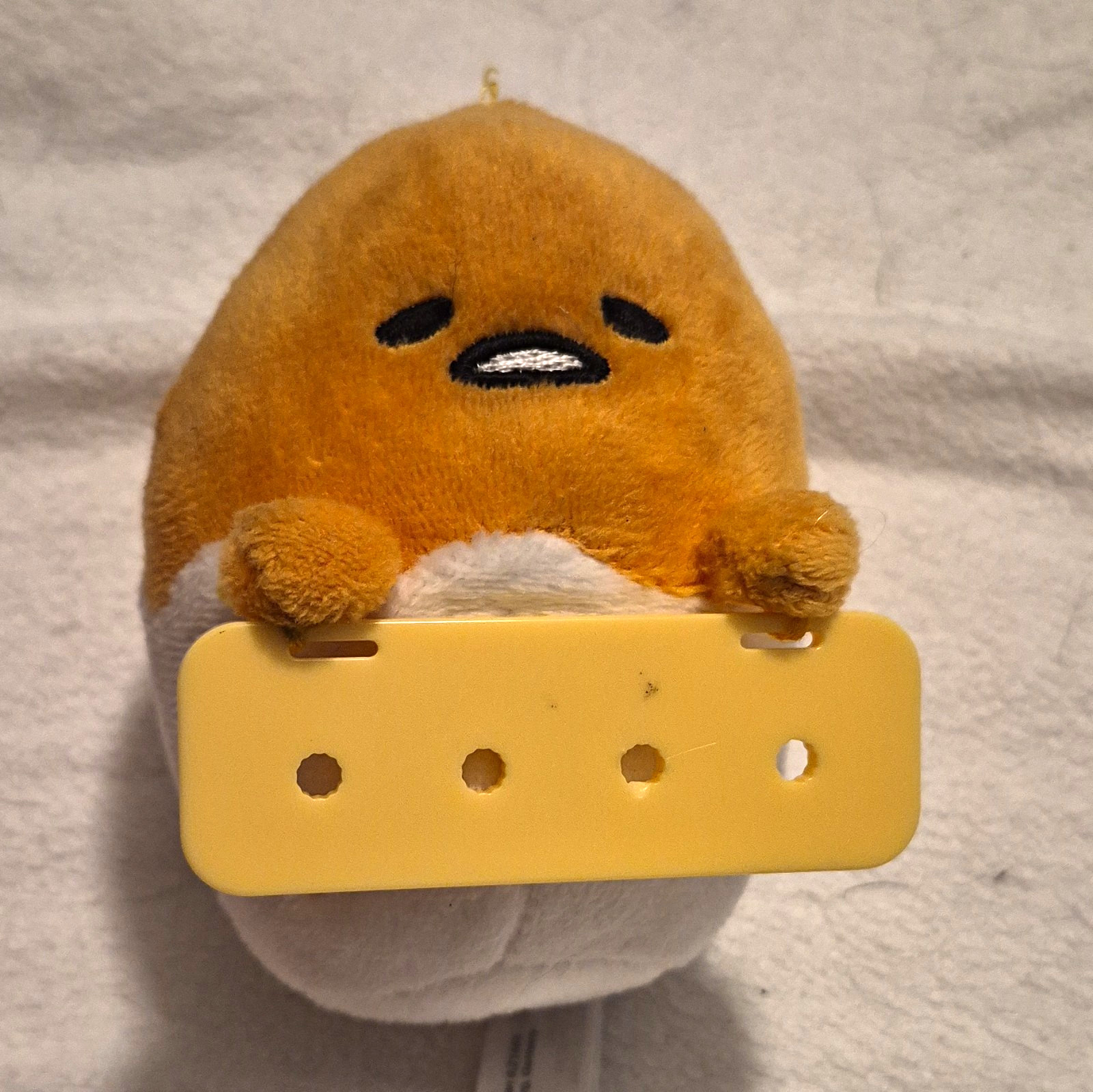 Sanrio Gudetama Animation Plush Yellow/White Stuffed Character 2023