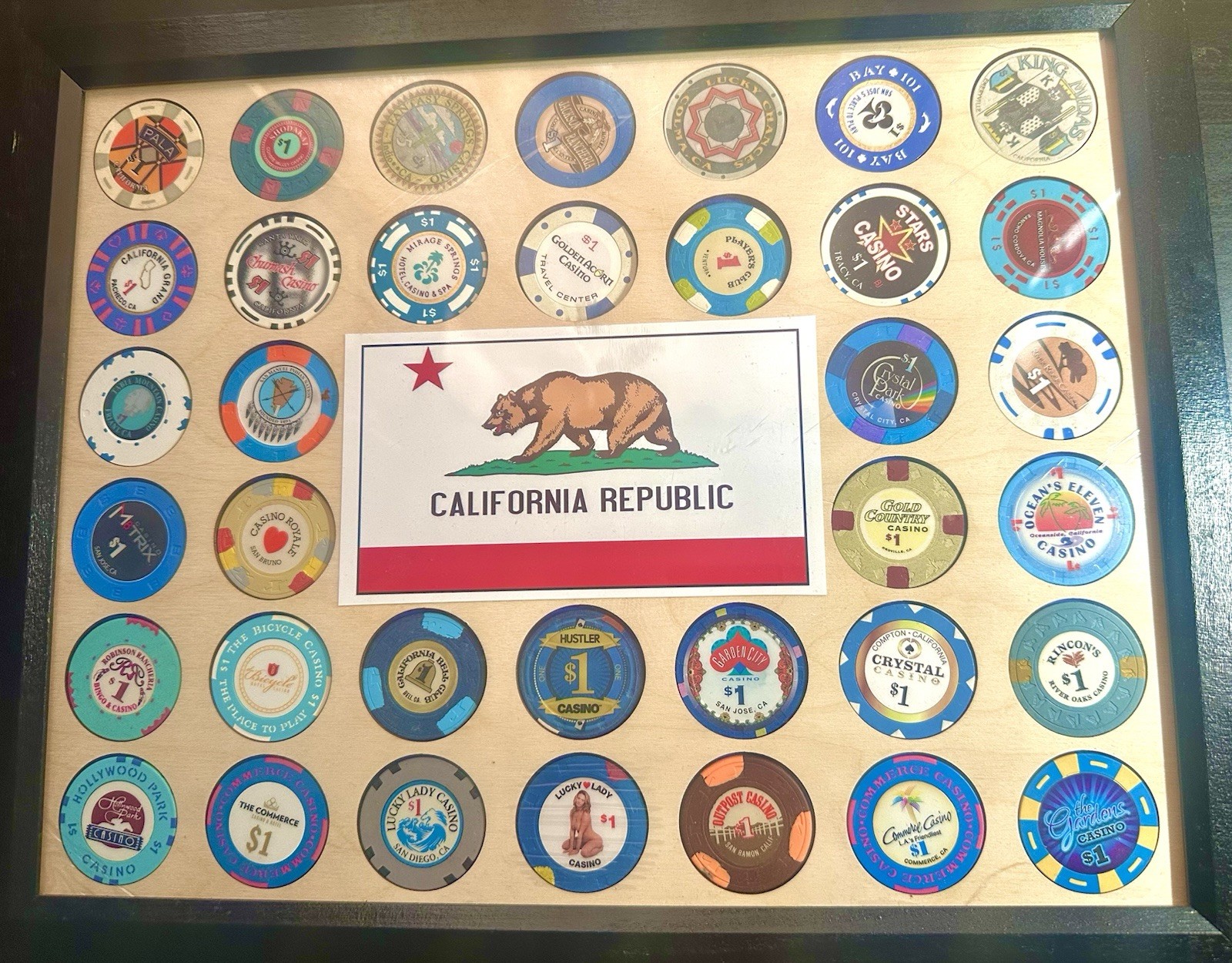 California Casino Chips Collection 36pcs