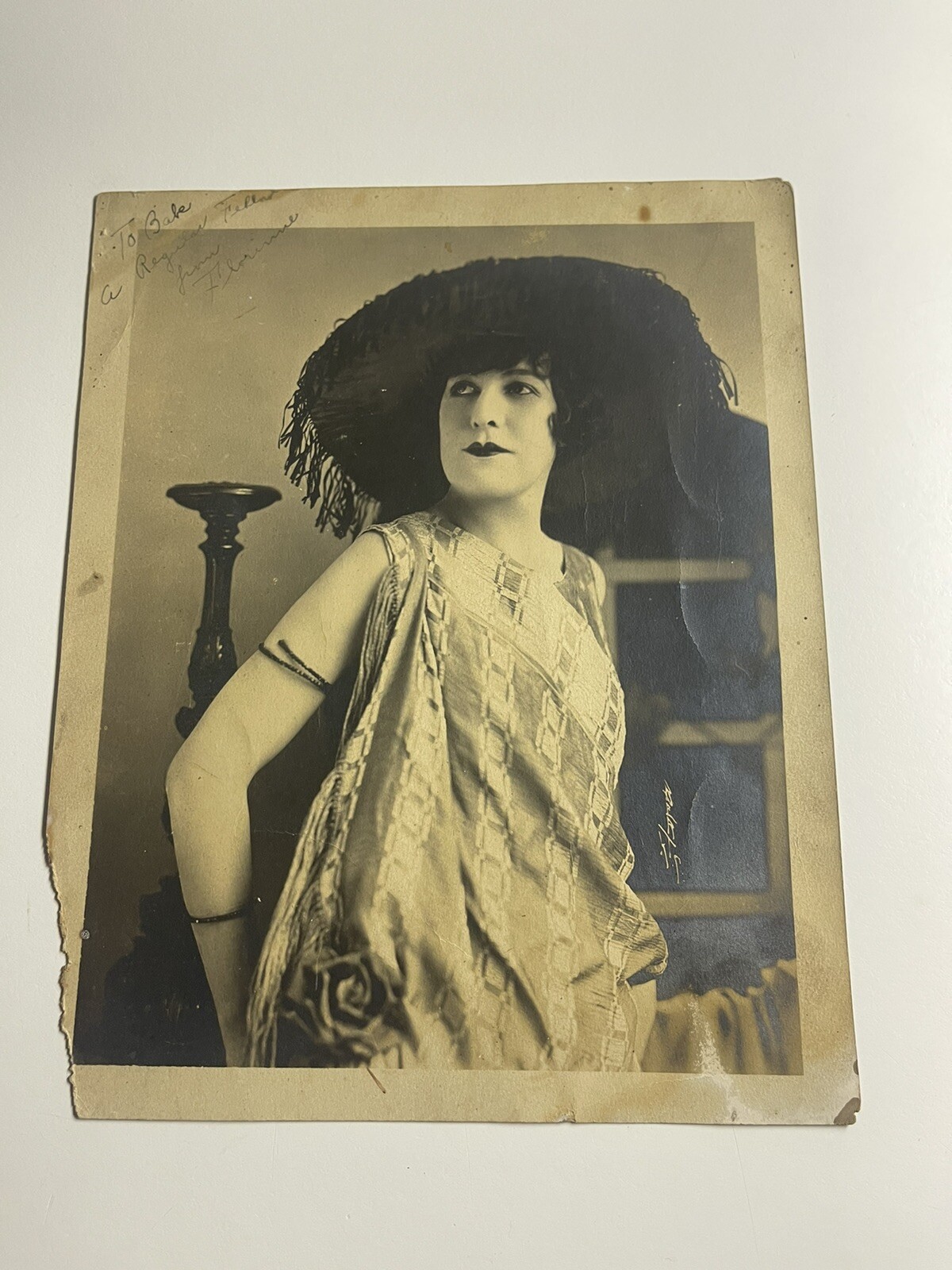 Rare~Vtg Florine McKinney Victorian Movie actress  Signed real photo