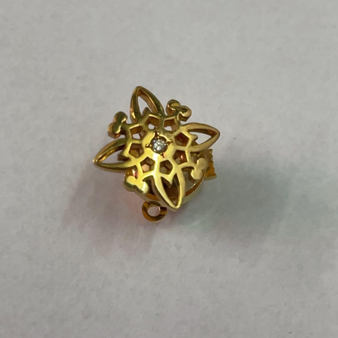 Vintage K20 Gold & Diamond Tie Tack Men’s Accessory 5.27g