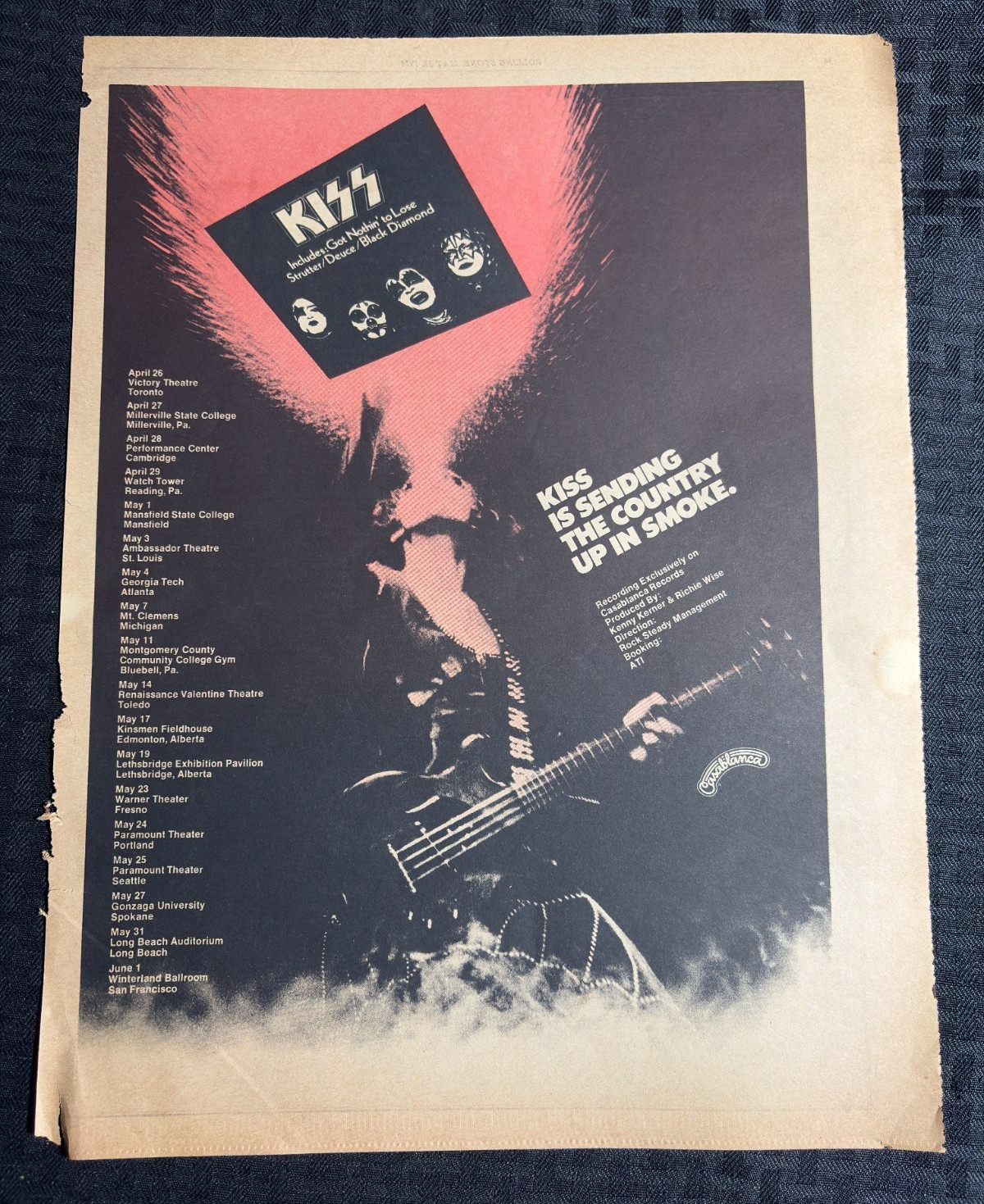 1974 KISS 11x14.5\