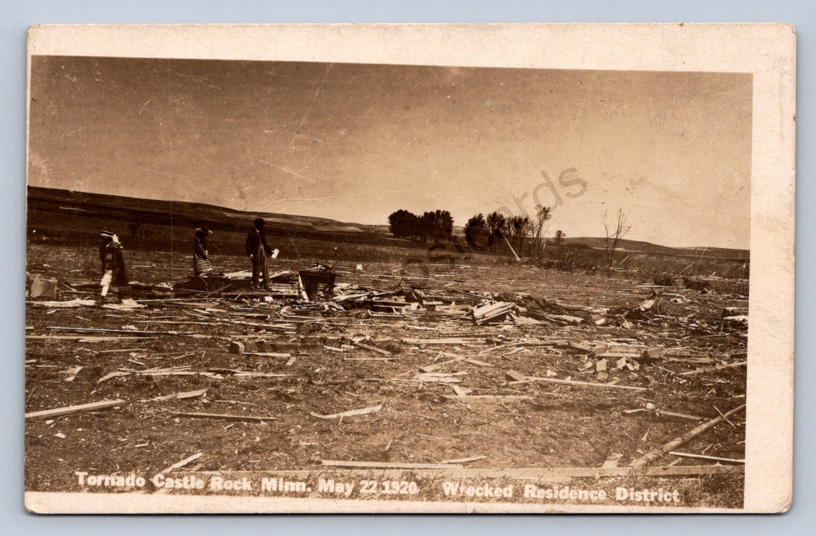 J90/ Castle Rock Minnesota RPPC Postcard? C1920 Tornado Disaster  382