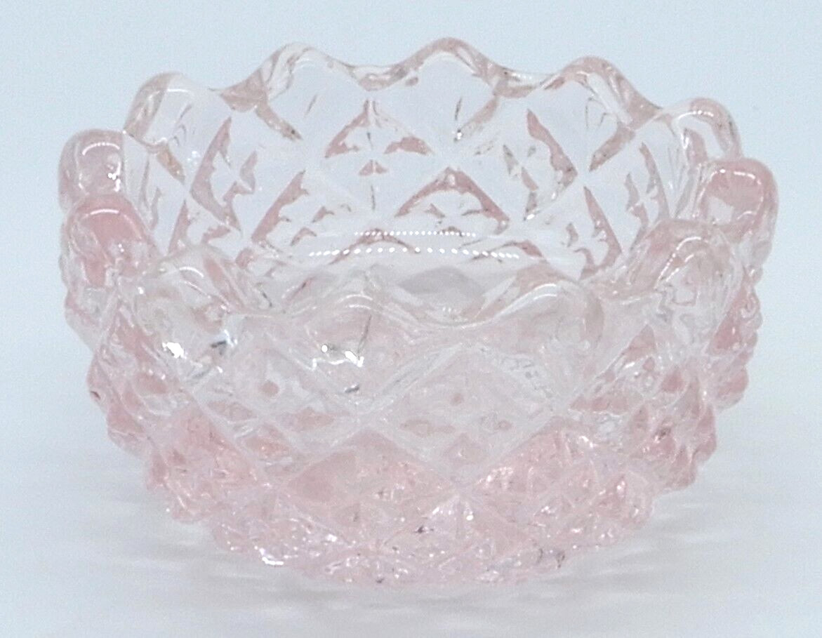 Vintage Glass Sawtooth English Hobnail Open Salt Dip Vintage Glass Sawtooth English Hobnail Open Salt Dip