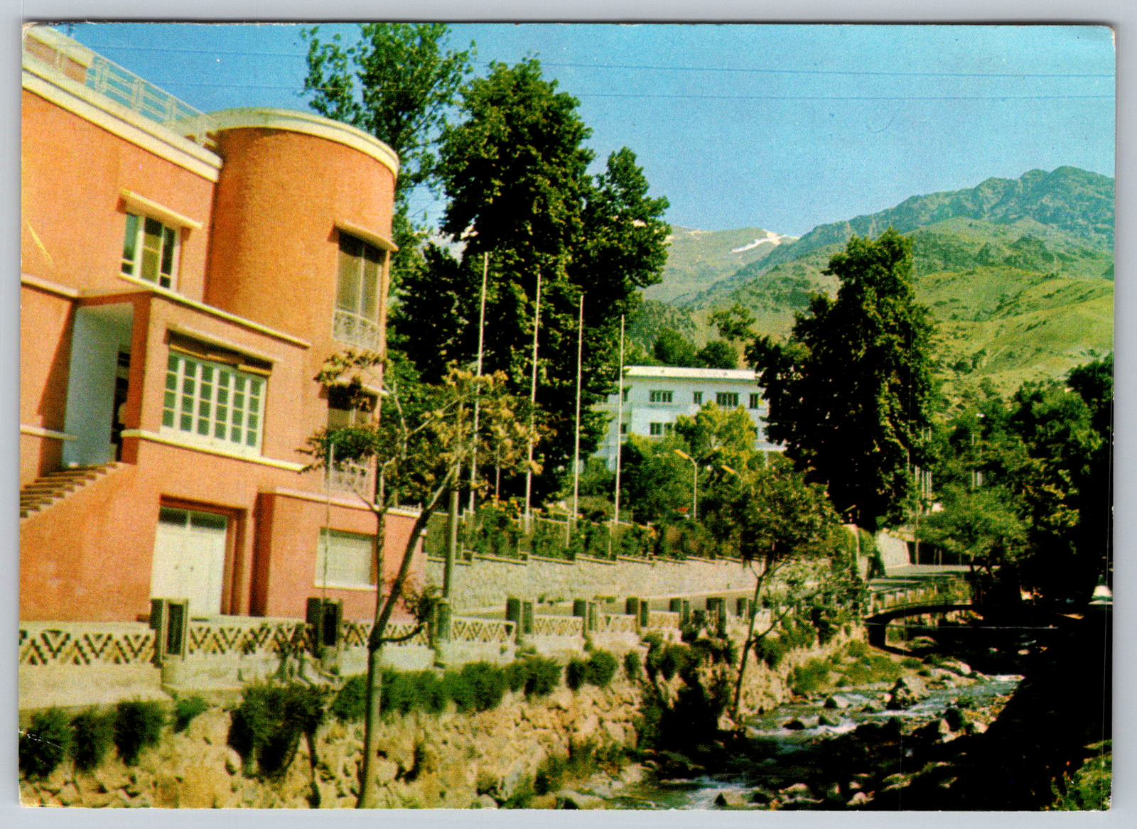 c1980s Darband Hotel Shimran Tehran Iran DEFUNCT Demolished Postcard