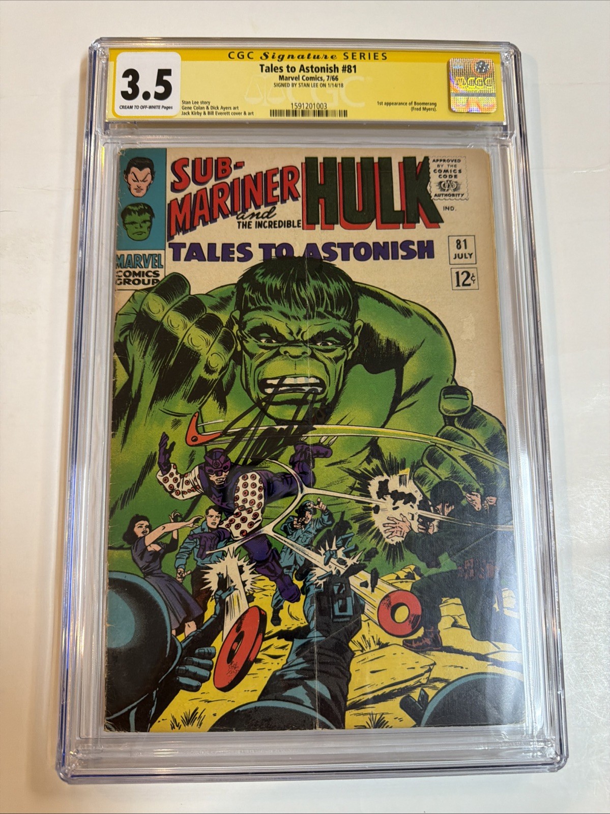 Tales to Astonish (1966) #81 (CGC 3.5) Signed Stan Lee • Marvel Comics 7/66