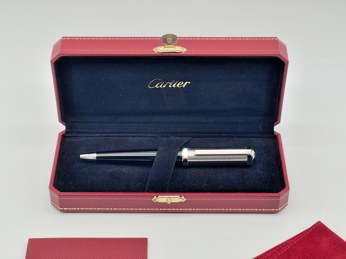 CARTIER SANTOS DUMONT PALLADIUM & RESIN BALLPOINT PEN
