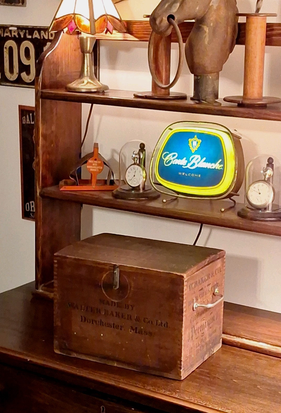 Early Walter Baker & Co. Chocolates Dovetail Wood Box - Dorchester, Mass. c.1900