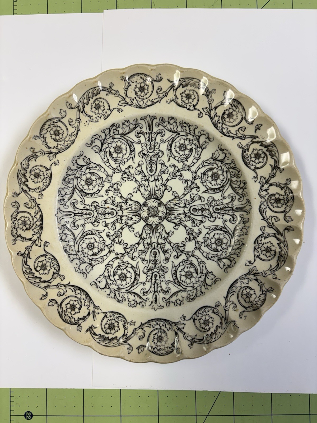 Pair Of 8” Dia. Plates, W.T. Copeland & Sons, Produced Aug. 1880, “Rome” Pattern Pair Of 8” Dia. Plates, W.T. Copeland & Sons, Produced Aug. 1880, “Rome” Pattern