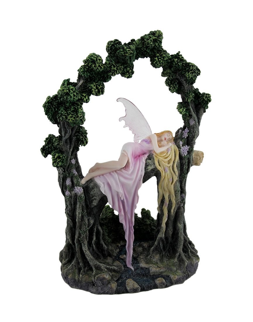 Zeckos Veronese Design Rockabye by Selina Fenech Sleeping Forest Fairy Statue