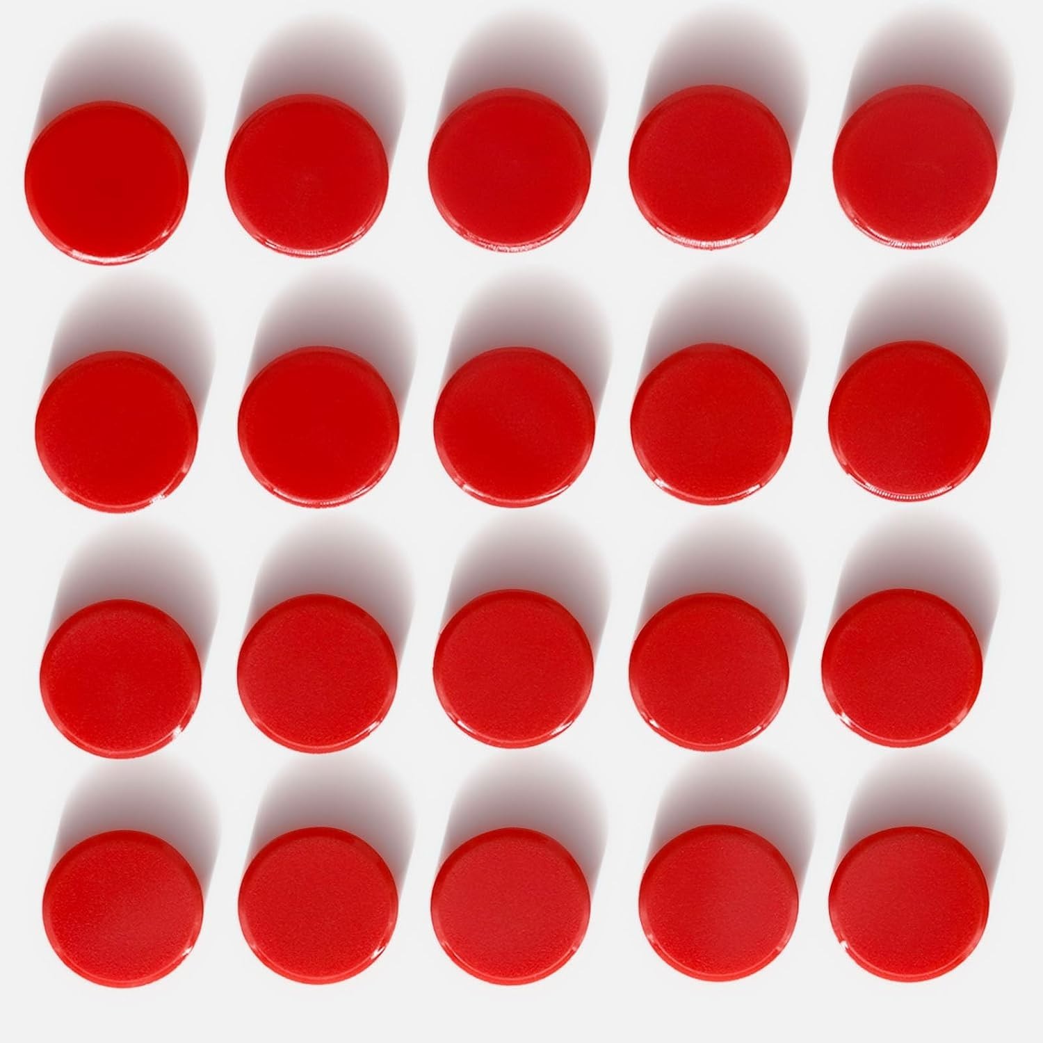 20 Pcs Strong Refrigerator Fridge Magnets Heavy Duty Small Round Whiteboard Red