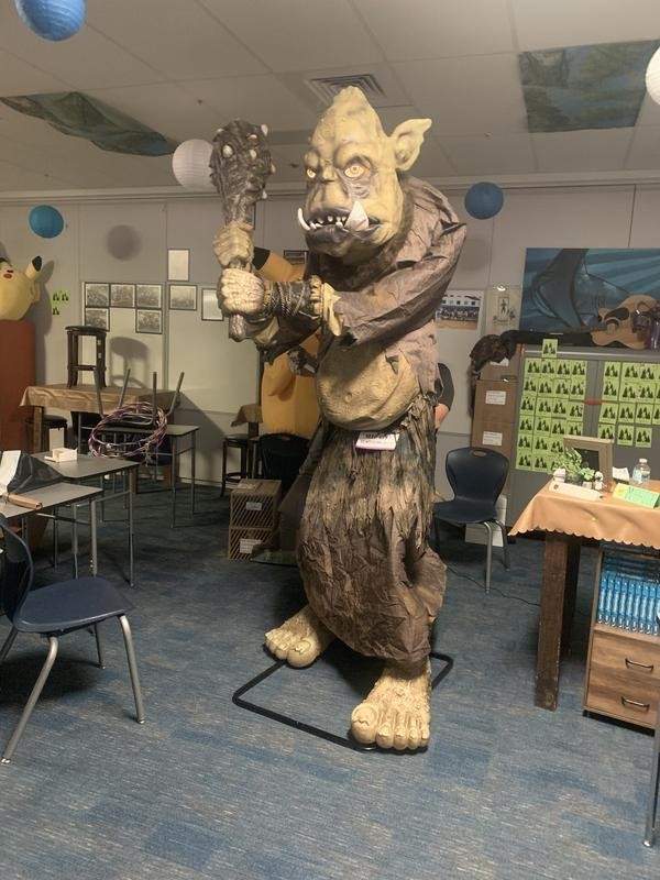 HOME DEPOT 8 Ft Giant-Sized Animated Tumble the Troll Halloween Animatronic Prop