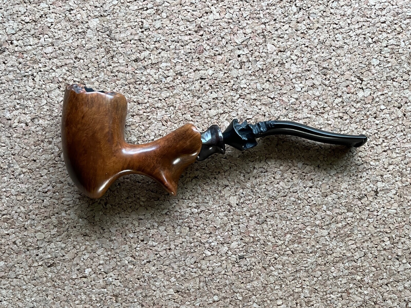Vintage Micoli Tobacco Pipe Hand Carved Unsmoked Signed