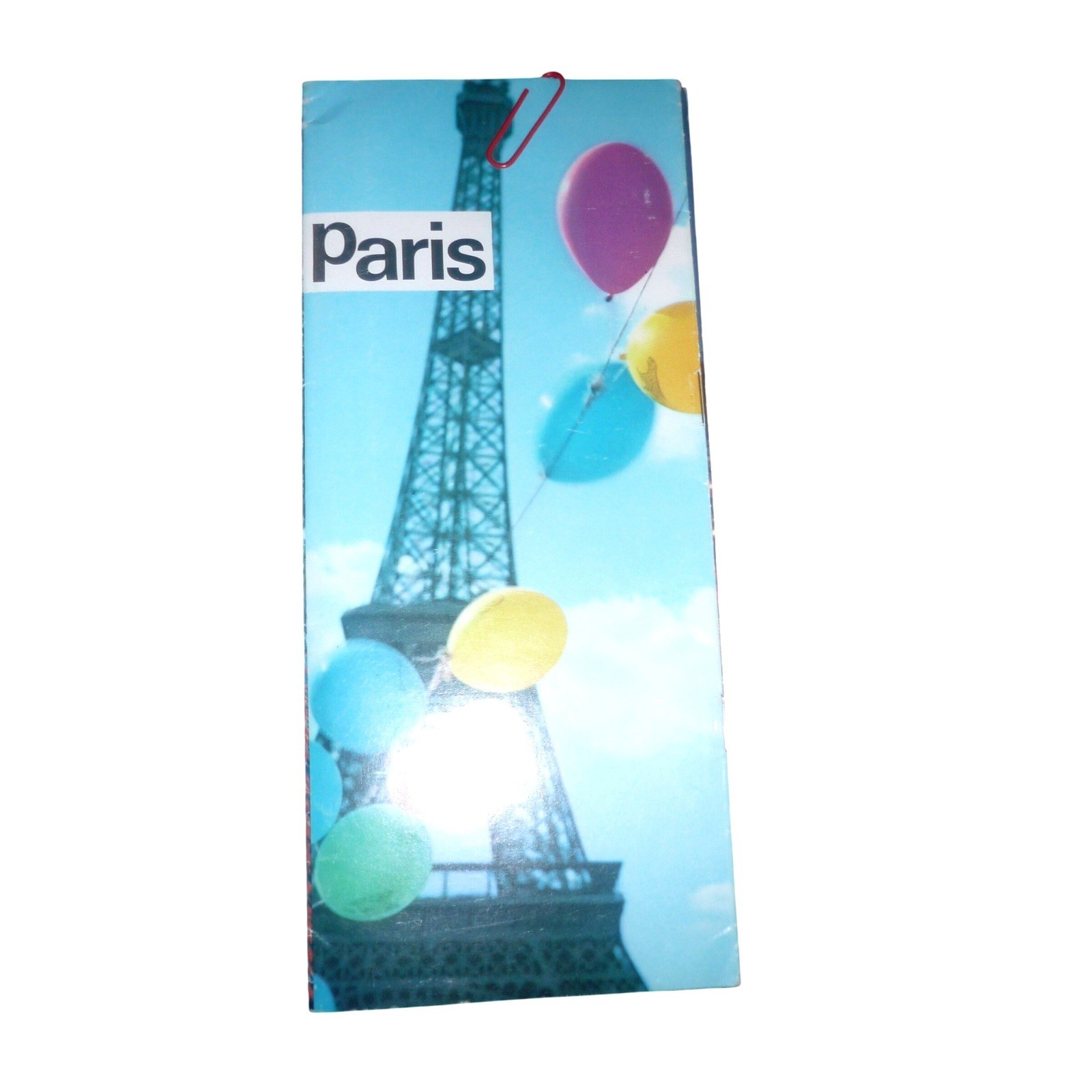 1961 Paris French Government Travel Brochure Fold Out Street Map Landmarks Vtg