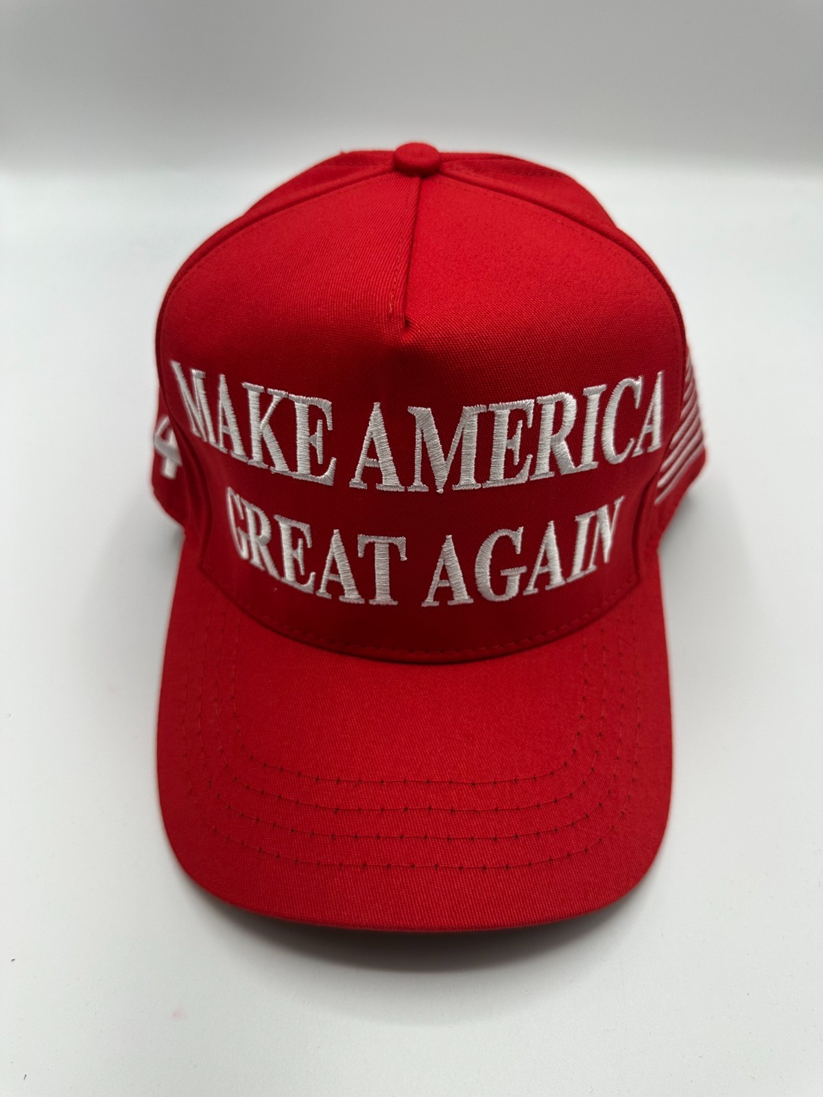 Authentic Cali-Fame MAGA 45-47 Trump Red Made In America Trucker Hat One Size