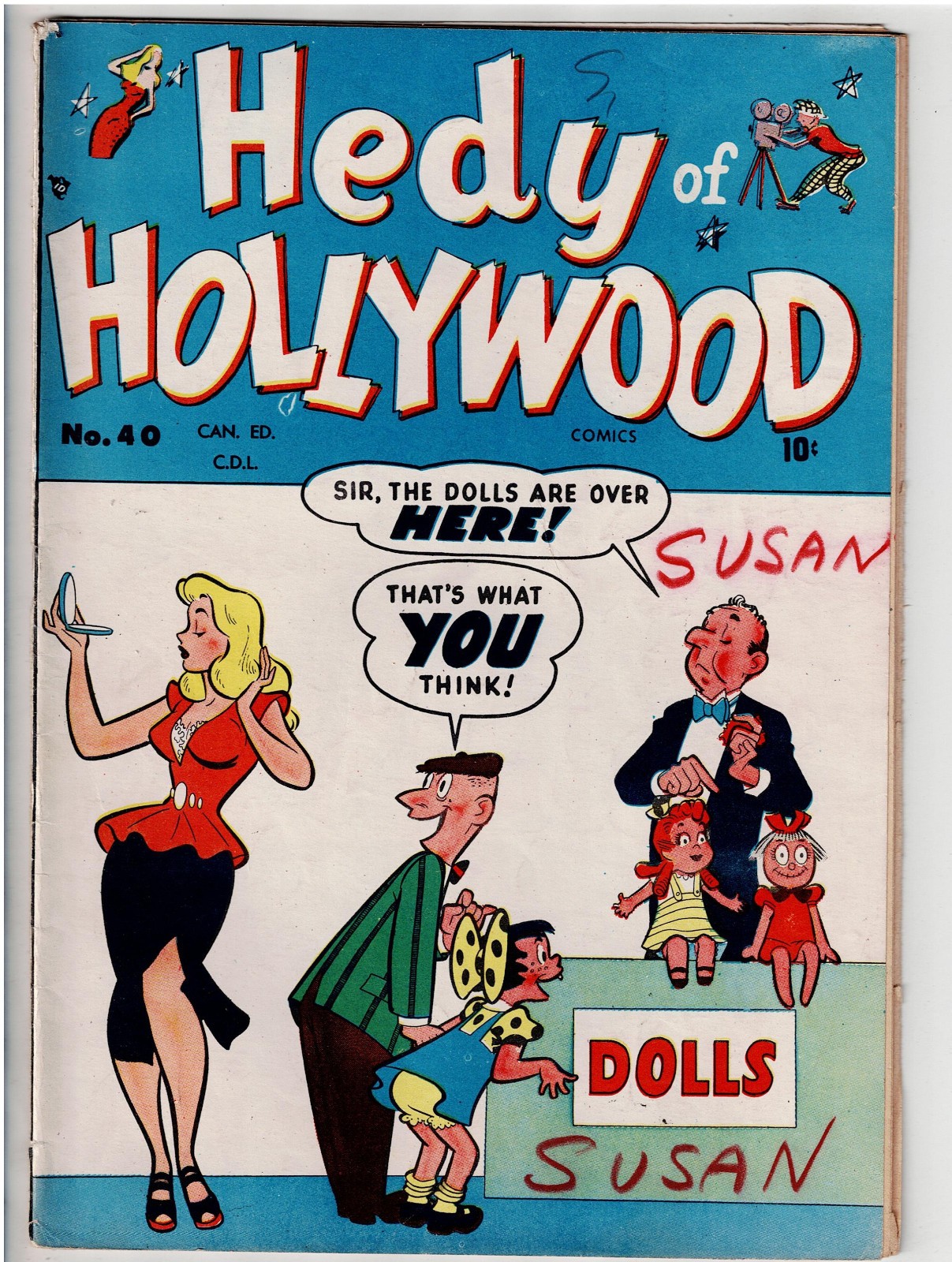 HEDY OF HOLLYWOOD COMICS #40 (1951) RARE NICE CONDITION GGA GOLDEN AGE