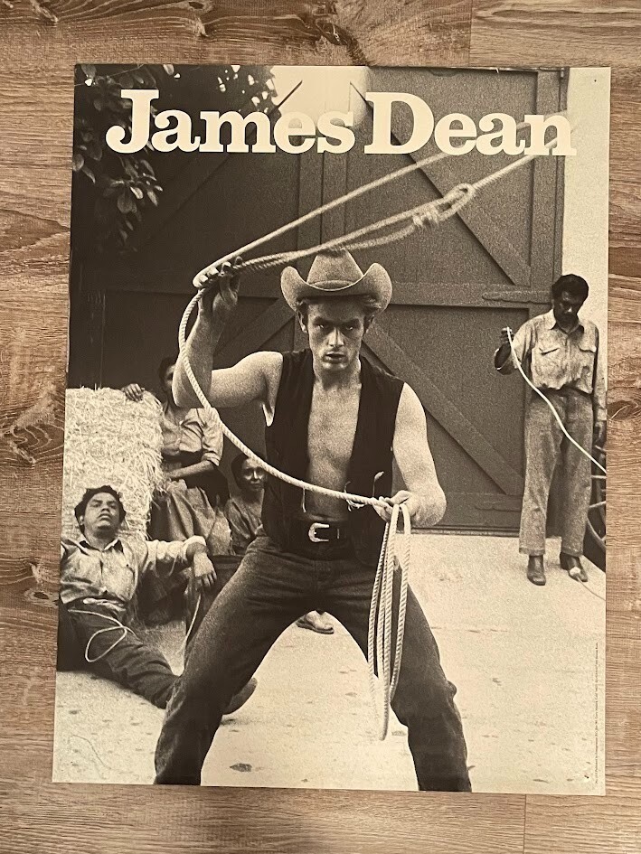 James Dean 1955 Giant Movie Western Lasso Beulah Roth Poster 21x28\