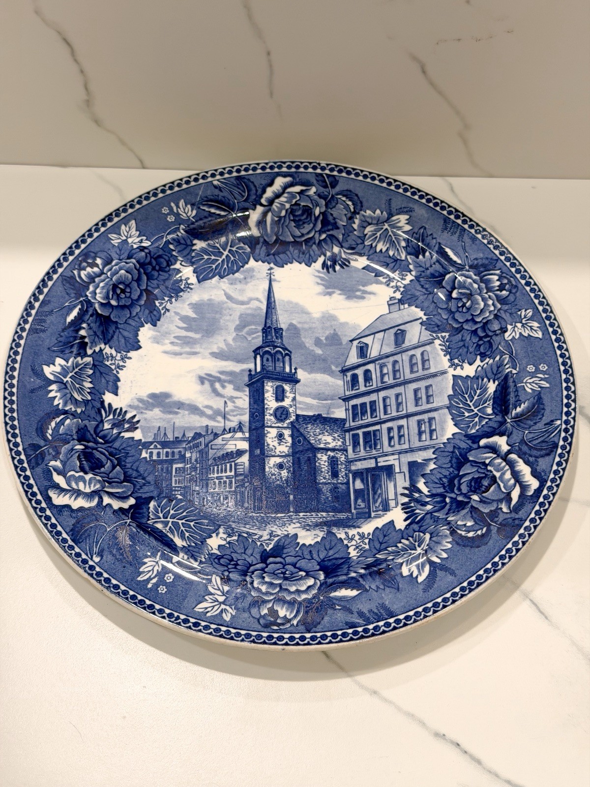 Antique Wedgwood 9” Collectible Plate - Old South Church - England 1899 Antique Wedgwood 9” Collectible Plate - Old South Church - England 1899