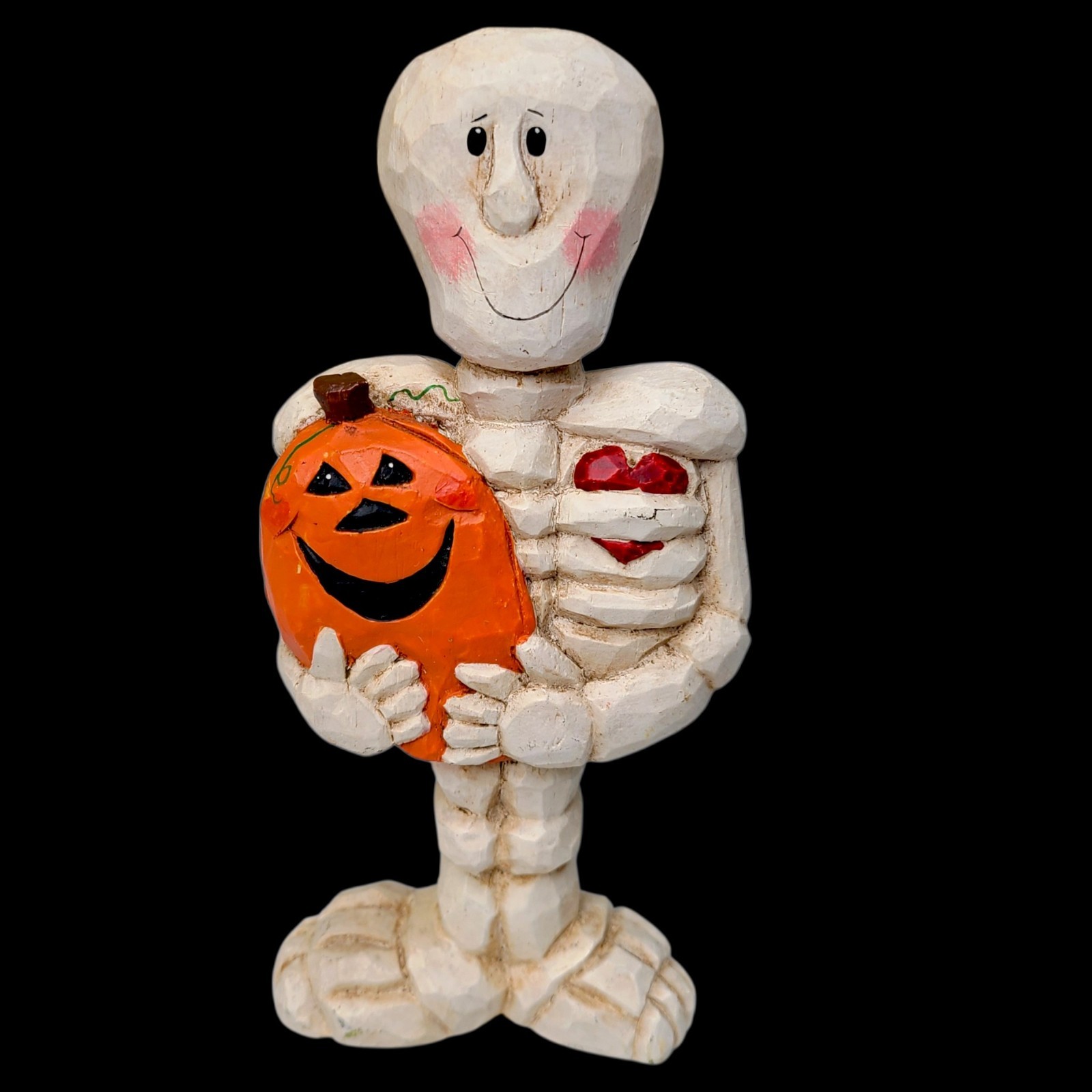Midwest of Cannon Falls  Eddie Walker Skeleton with Jack 'O Lantern Figurine Vtg