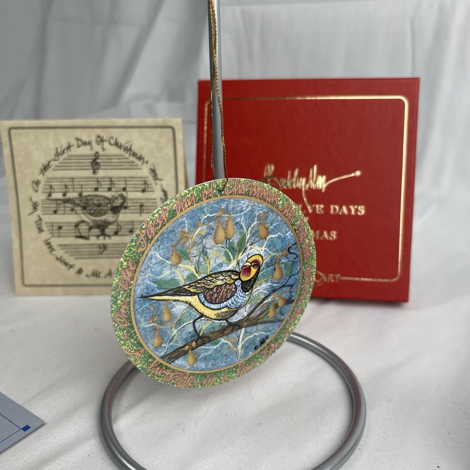 P Buckley Moss- Anna Perenna- 12 Days of Christmas Ornaments Set Of 9 Missing 3