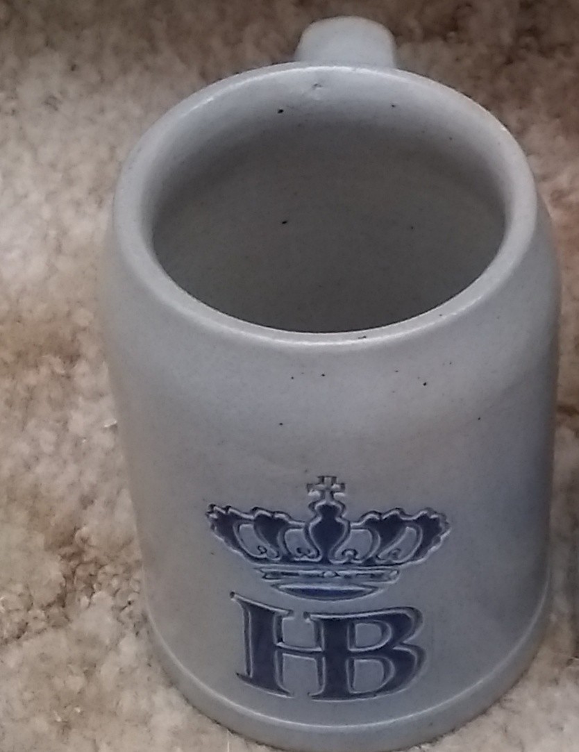 Vintage HB Hofbrauhaus Munchen Beer Stein Mug, 0.25L Size, 4 1/4