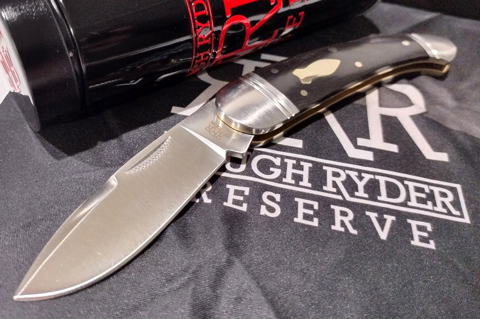 Rough Ryder Reserve Ebony Wood D2 Tool Steel Panthera Pocket Knife NEW RRR020