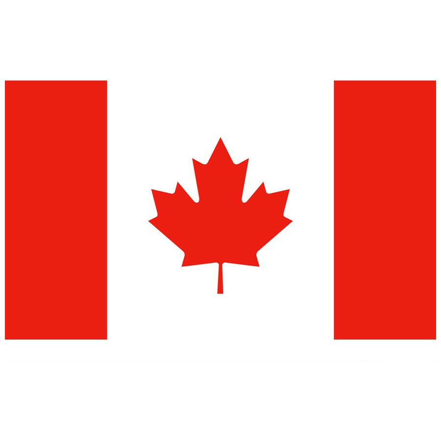 Canada Sticker Red And White Adhesive Permanent Thickness 3.0 Mil