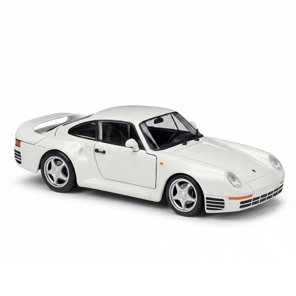 1:24 Porsche 959 Classic Supercar White Alloy Car Model Diecast Collectible Gift