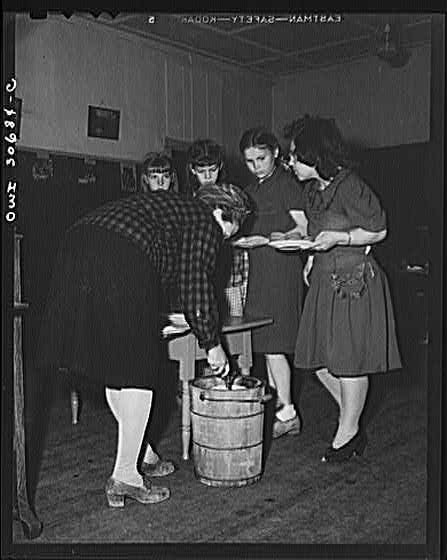 Aroostook County Maine 1940s Farm Women Serving Homemade Wild Berry Dessert