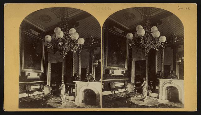 Executive Mansion, Red Room c1900 Old Photo