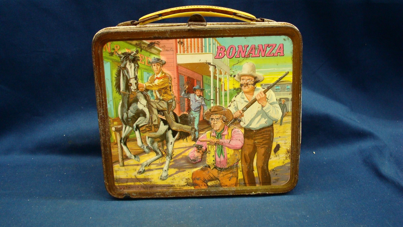 Vintage 1965 Aladdin Bonanza Metal Lunch Box
