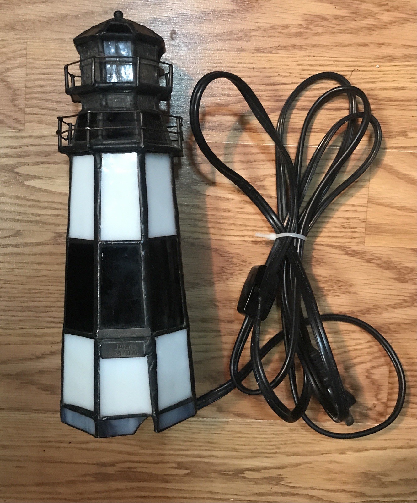 Vintage Meyda J Alano Tiffany Style Lighthouse Lamp #3876/10000