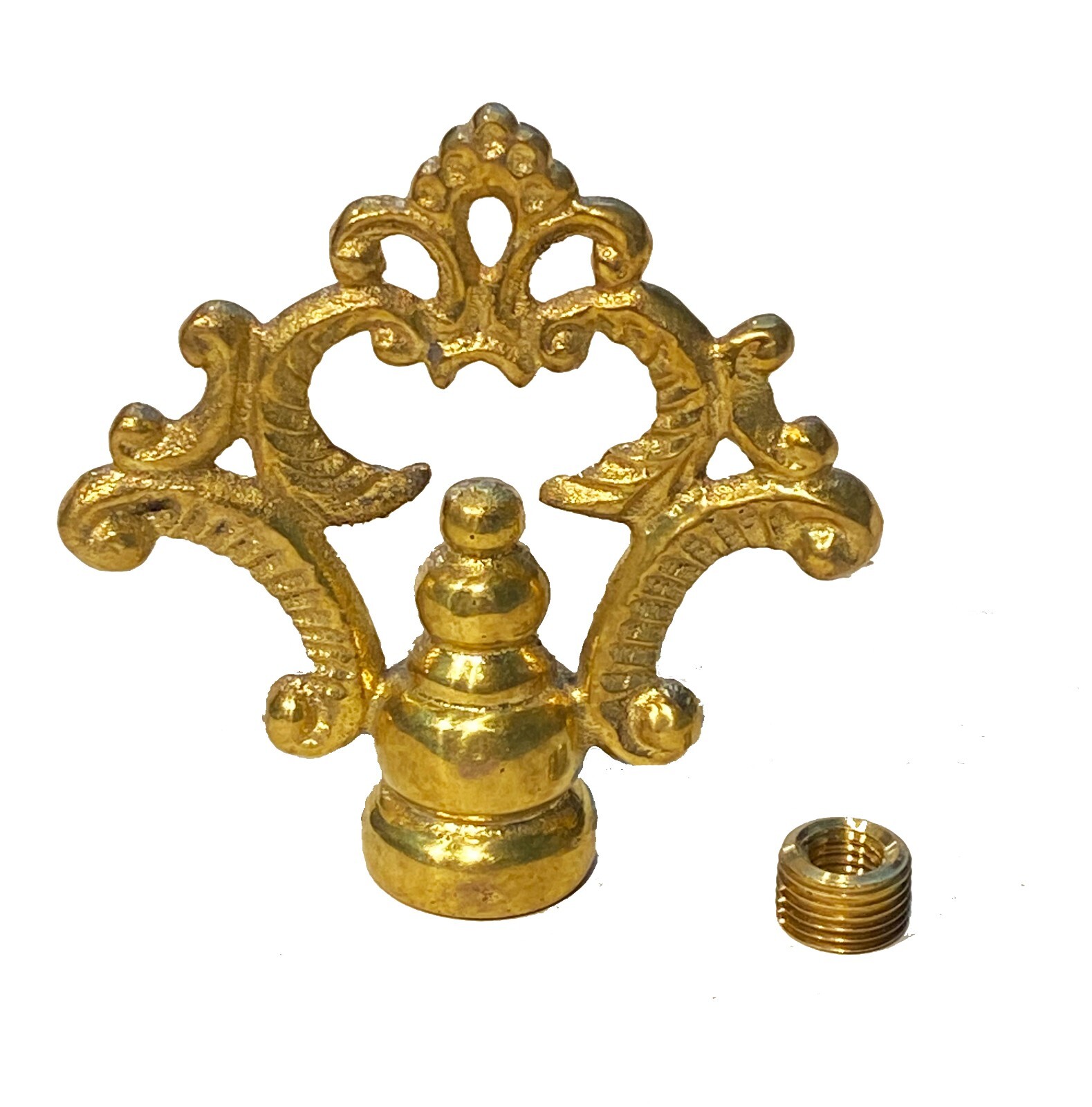 NEW UNFINISHED CAST BRASS  LAMP FINIAL TAP 1/8IPS OR 1/4\