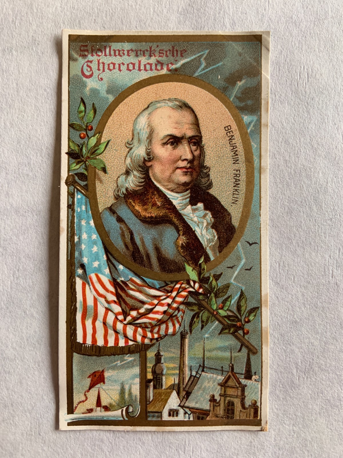 1898 Benjamin Franklin Stollwerck Card Chocolates Album 1 RARE